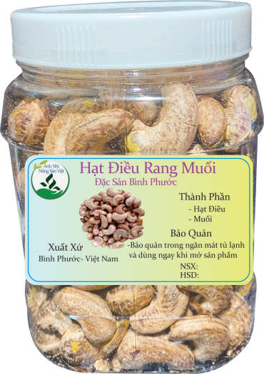 0.5kg Hạt điều rang muối- Đặc sản Bình Phước- Loại 1 xuất khẩu