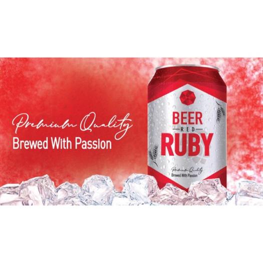 THÙNG BIA RED RUBY 24 LON X 330ML BẬT RUBY ĐỎ TRÚNG NGỌC ĐỎ RUBY SẢNG KHOÁI TẠI NHÀ