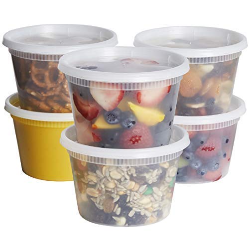 Zeml zeml 32 oz. deli food storage freezer containers with leak-proof lids  - 24 sets