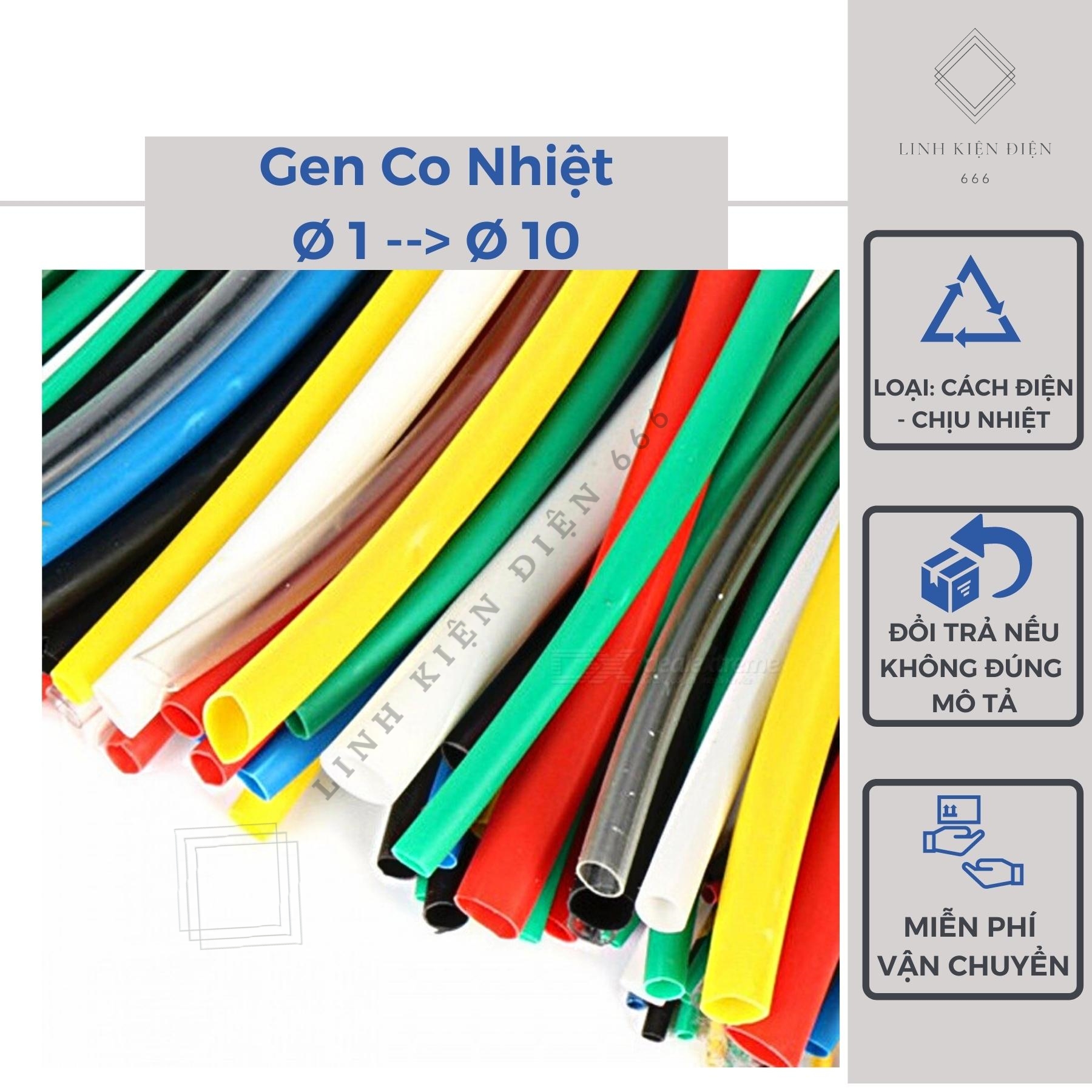 Gen co nhiệt 1 mét cách điện cách nhiệt bọc pin thủy tinh