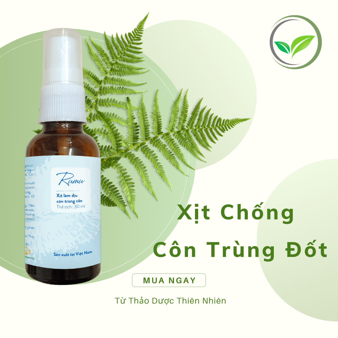 Xịt chống côn trùng đốt thiên nhiên an toàn cho bé - xịt ngăn ngừa muỗi đốt, tránh muỗi đốt rumu