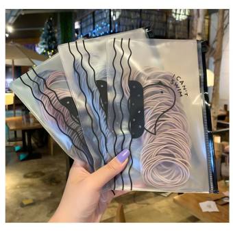 Set 100 dây buộc tóc nữ ( kèm túi zip xinh )