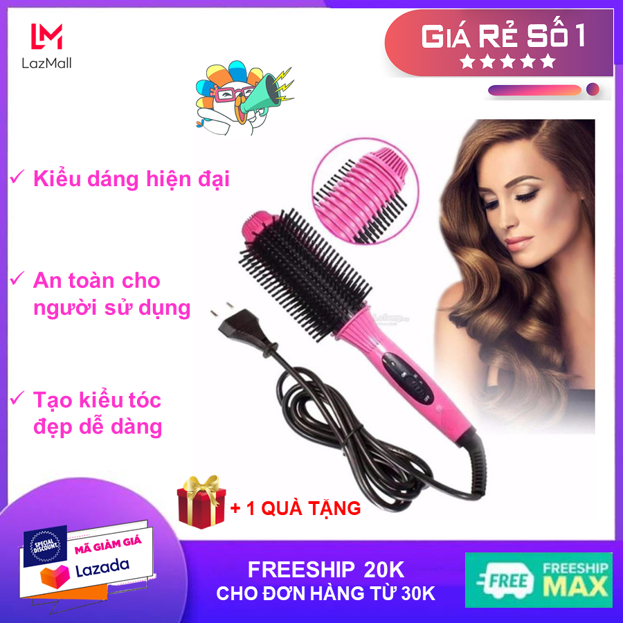 Lược điện uốn tóc đa năng nova. lược điện sấy cúp chải thẳng nova 8810
