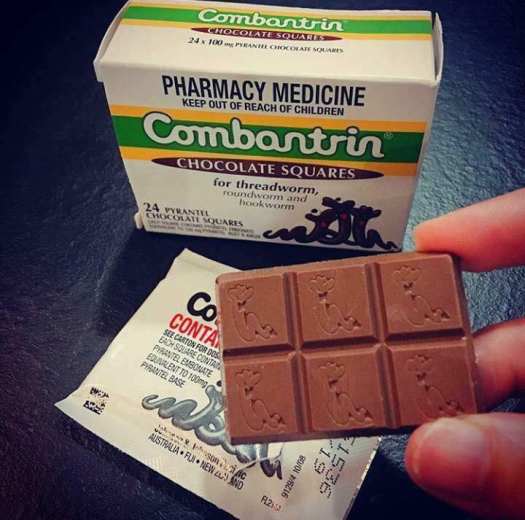 Tẩy Giun Socola Úc Combantrin - VỈ 6 VIÊN