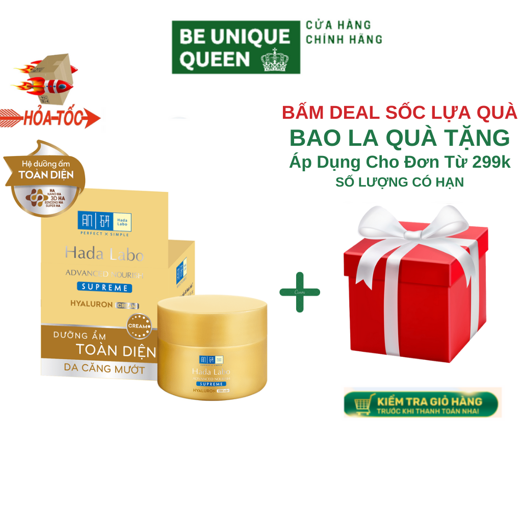 Kem dưỡng ẩm toàn diện Hada Labo Advanced Nourish Supreme Hyaluron Cream 50g