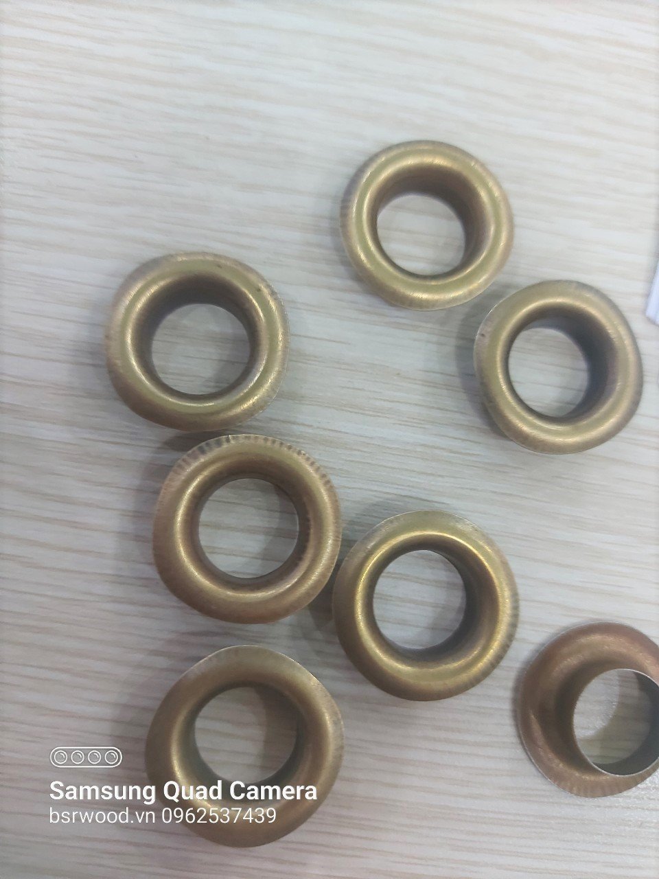 Khoen ore 14mm khuy mắt cáo đóng bạt, bấm bạt 14ly bằng sắt màu đồng túi 100 cái + 100 long đền