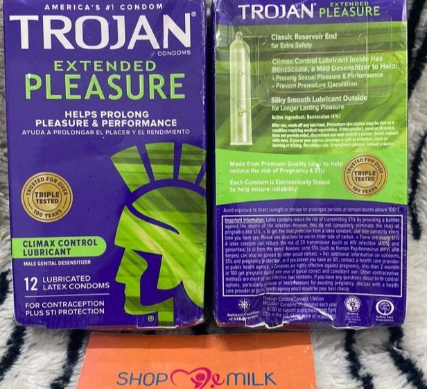 Bao cao su cao cấp kéo dài thời gian Trojan Extended Pleasure Condoms with