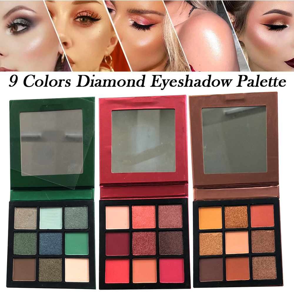 Gambar LemonBlue 9 Colors Eyeshadow Palette Matte Shimmering Naturally Long Lasting No Smudging Beauty   Personal Care Gift for Women Lady Makeup Palettes Eye Makeup