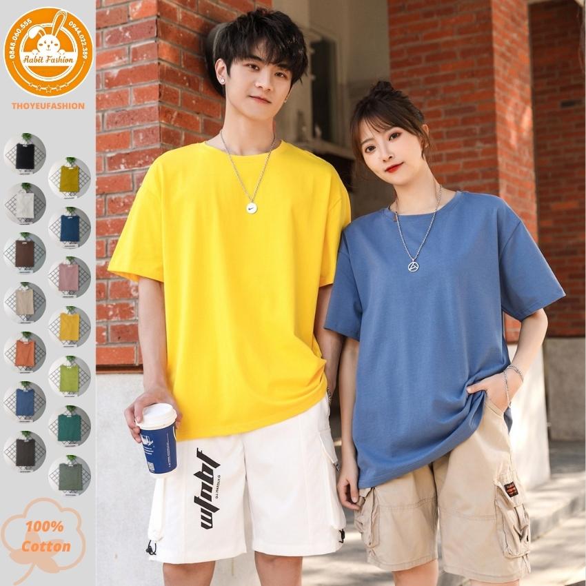 Áo phông trơn nam nữ , Áo thun trơn Unisex mặc cho đội nhóm , cặp đôi , áo thun form rộng basic dễ phối đồ