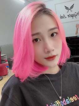 Thuốc nhuộm tóc màu hồng pink cao cấp + oxi trợ nhuộm + bát+ lược tặng gang tay