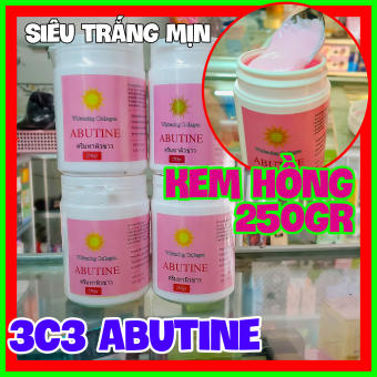 Kem Kích Trắng THÁI LAN ABUTIN 3C3 HỦ MÀU HỒNG đậm đặc 250gr dùng trộn body