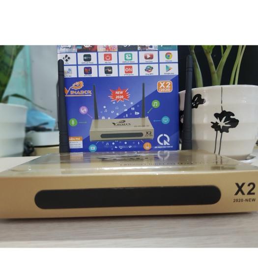 Android TV Box VINABOX X2-2020: Phiên bản mới Android 7.1.2  thiết kế sang trọng  2 râu Anten bắt Wifi khỏe
