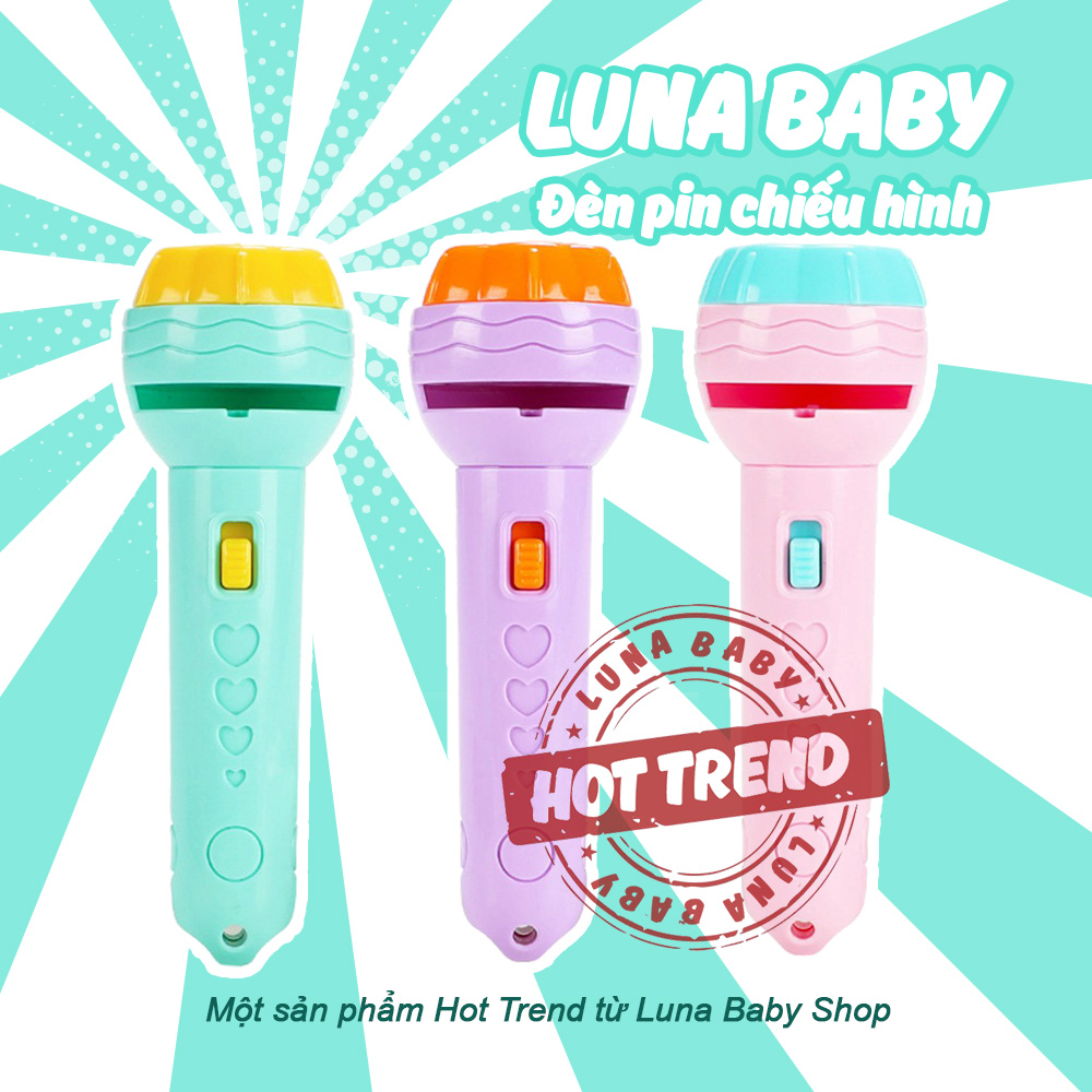 Đèn pin chiếu hình cho bé - Đèn pin đồ chơi -  Đèn pin máy chiếu - Đèn pin chiếu hình 3d - Đồ chơi thông minh, Đồ chơi chiếu hình 3d ngộ nghĩnh - Luna Baby Store