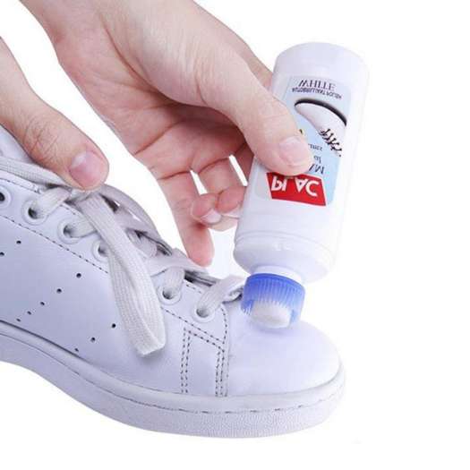 Chai xịt tẩy trắng giày dép túi xách Plac - Loại có đầu Chà Nước Lau Giày Plac