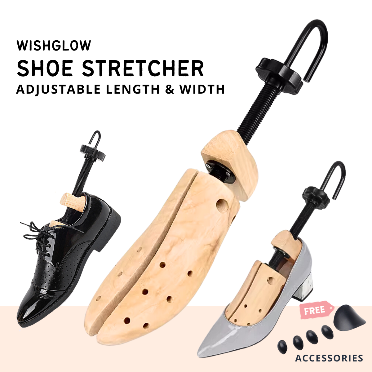 Adjustable shoe store stretchers