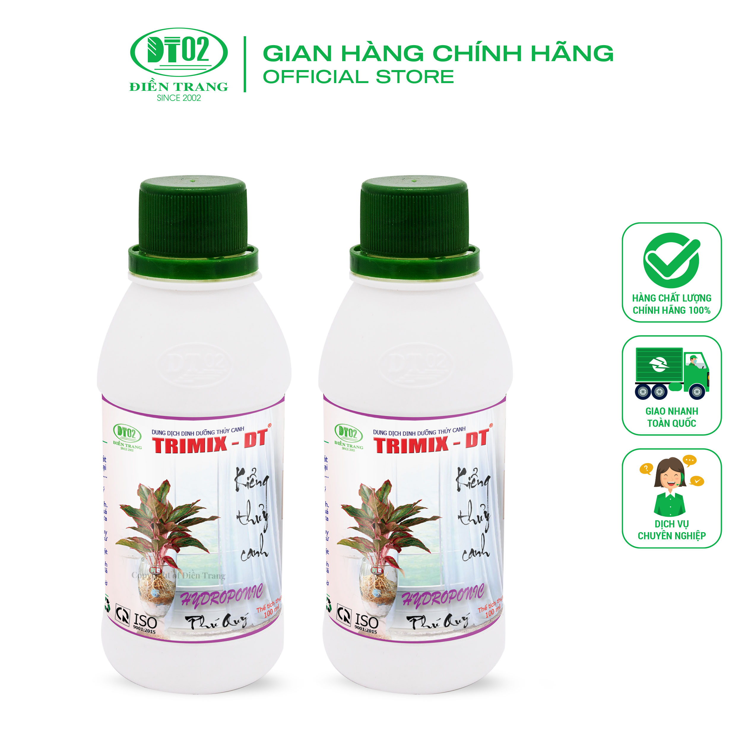 Dung dịch thủy canh kiểng TRIMIX-DT combo 02 chai 100ml