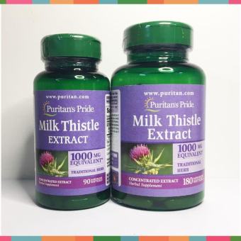 Bổ gan Milk Thistle 1000mg Puritan Pride  của Mỹ hạn xa ( tùy chọn lọ 90 viên và 180 viên)
