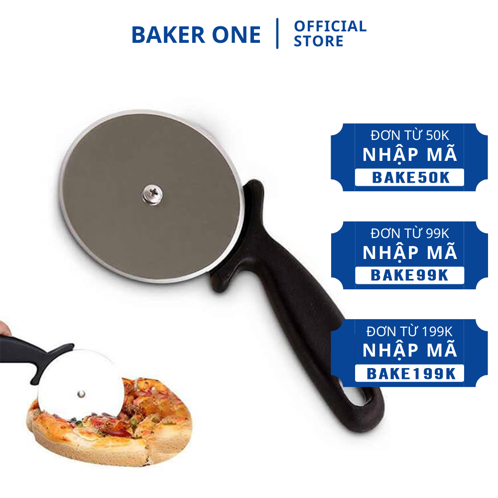 Dao anaeat bằng thép không gỉ tiện dụng cắt bánh pizza -dụng cụ làm bánh baker one