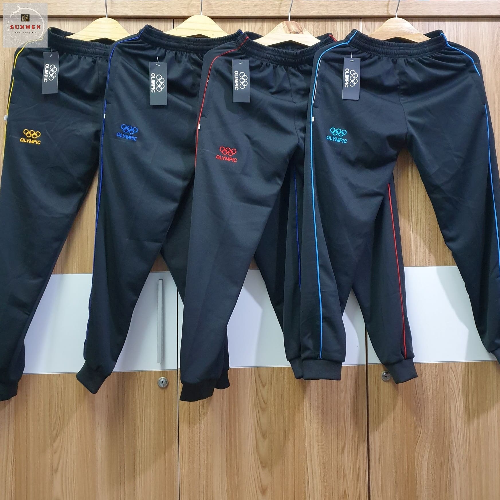   HCM  Quần thể thao nam dài tập gym chạy bộ jogger kiểu dáng thể thao hiện đại chất poly cotton thun co giãn 4 chiều 