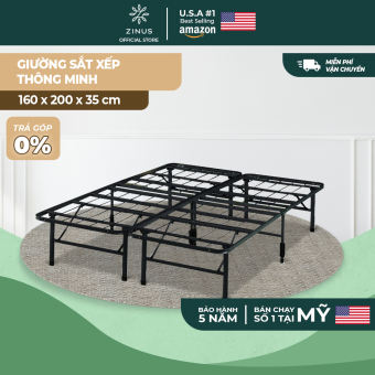 Giường Sắt Xếp Thông Minh Zinus Smart Base 160x200x35cm