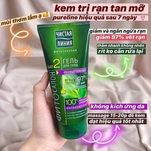 Kem ngăn tích tụ mỡ thừa, chống rạn da thương hiệu Pure line