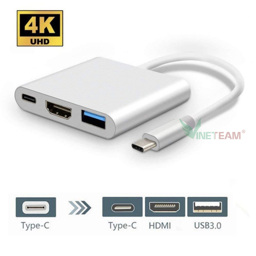 USB-C Loại C USB 3.1 Sang HDMI USB 4K Cáp Cho Bộ Chuyển Đổi 3.0 Hub 3 Trong 1