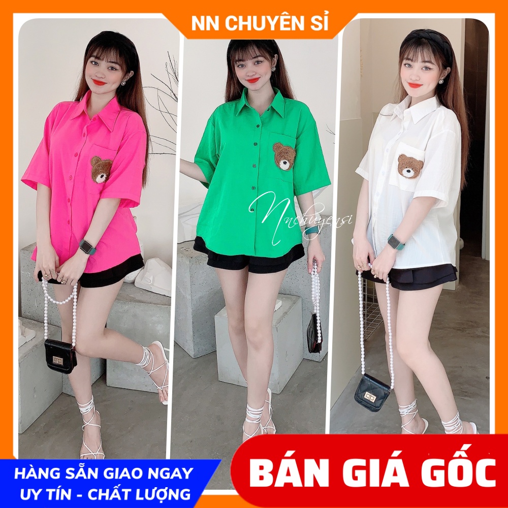 Sơ mi trơn màu hot - trend tay lỡ phối gấu siêu xinh - chất đũi mềm đứng phom - MT1978 ⚡ sơ mi tay ngắn phom rộng ⚡ sơ mi trơn tay lỡ ⚡ sơ mi phom rộng gấu ⚡ sơ mi cộc tay ⚡ sơ mi màu hot- trend ⚡