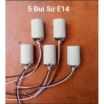 Đui sứ E14 có dây chịu nhiệt (Giá 1 cái)