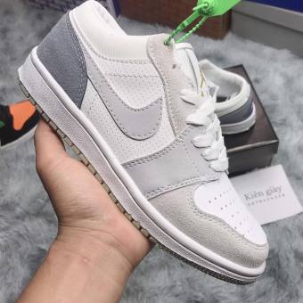 Giày Jordan Low 1 Thấp cổ, Giày Jordan Paris Xám Xanh cổ thấp nam nữ full box bill