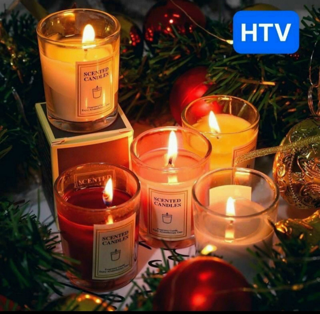 Nến thơm thiên nhiên trang trí phòng SCENTED CANDLES 4x6cm