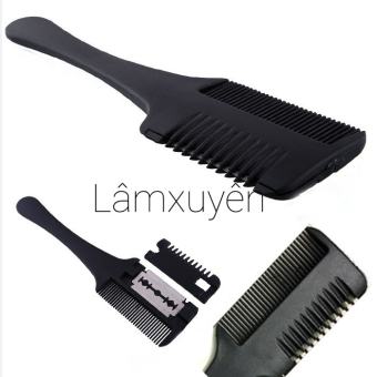 Lược Dao tỉa rọc tóc ⚡ SIÊU SALE ⚡ Lược tỉa gắn lưỡi lam và lam Treet cán gỗ dễ thao tác lưỡi dao bằng nhôm chống rỉ sét