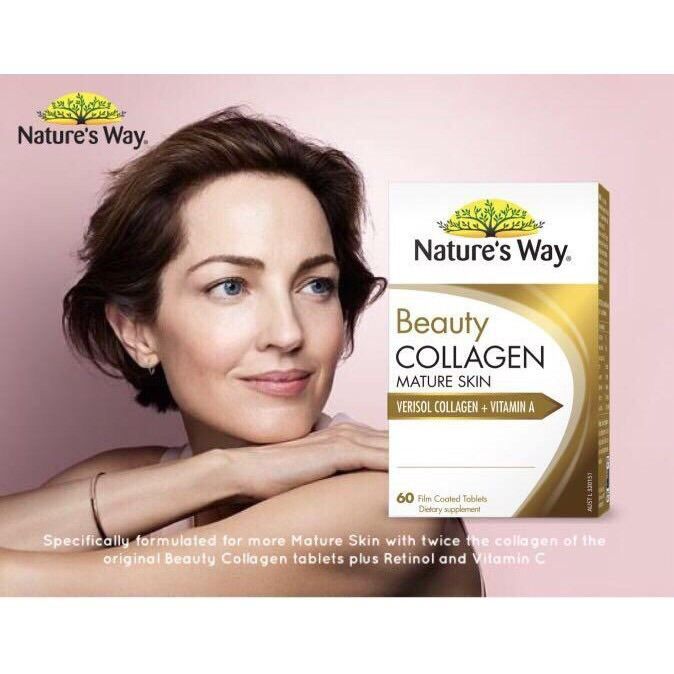 Viên uống collagen chống lão hóa Nature's Way Beauty Collagen Mature Skin của Úc hộp 60 Viên