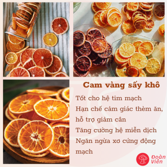 Cam vàng sấy lát khô