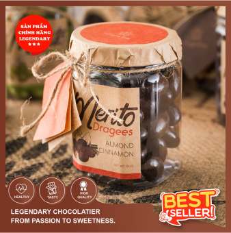 Socola Legendary - Socola Bọc hạt Hạnh Nhân vị Cam Quế 180gr