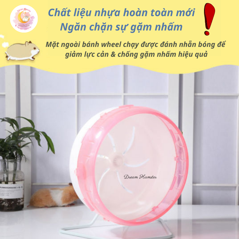 Wheel Silent 23cm dành cho Hamster, sóc, bọ, thỏ, nhím, Chinchilla...