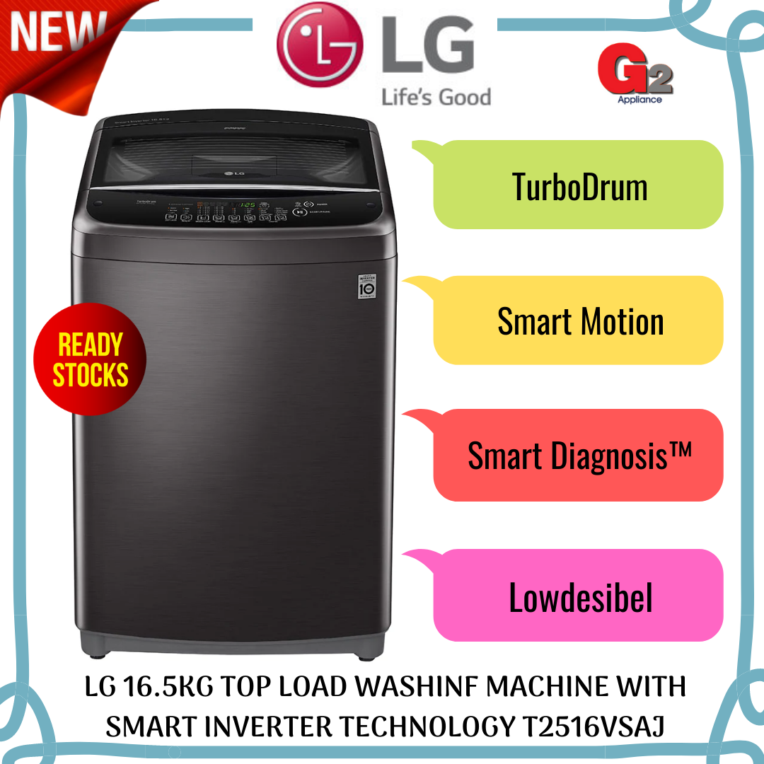 LG (Authorised Dealer + Send By Lorry ) 16.5KG TOP LOAD WASHING MACHINE