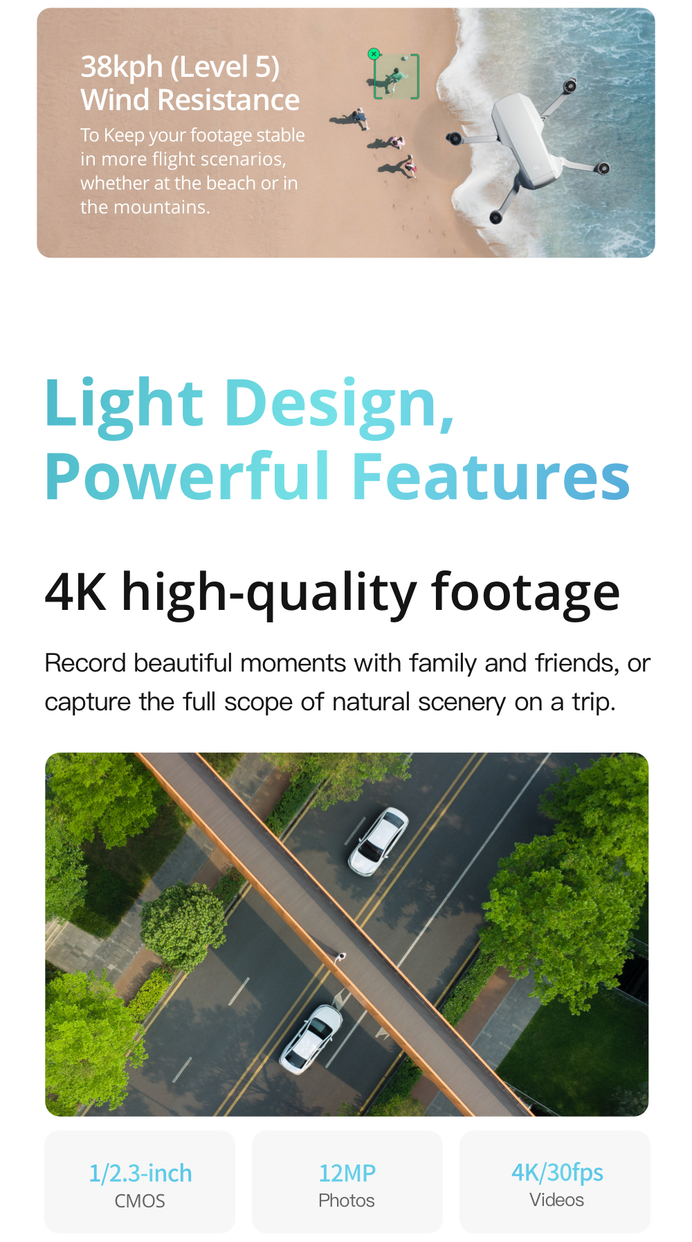 DJI Mini 4K - Camera Drone | Light & Portable | Under 249g | 4K/30fps High Quality Footage | 1/2.3" CMOS · v16