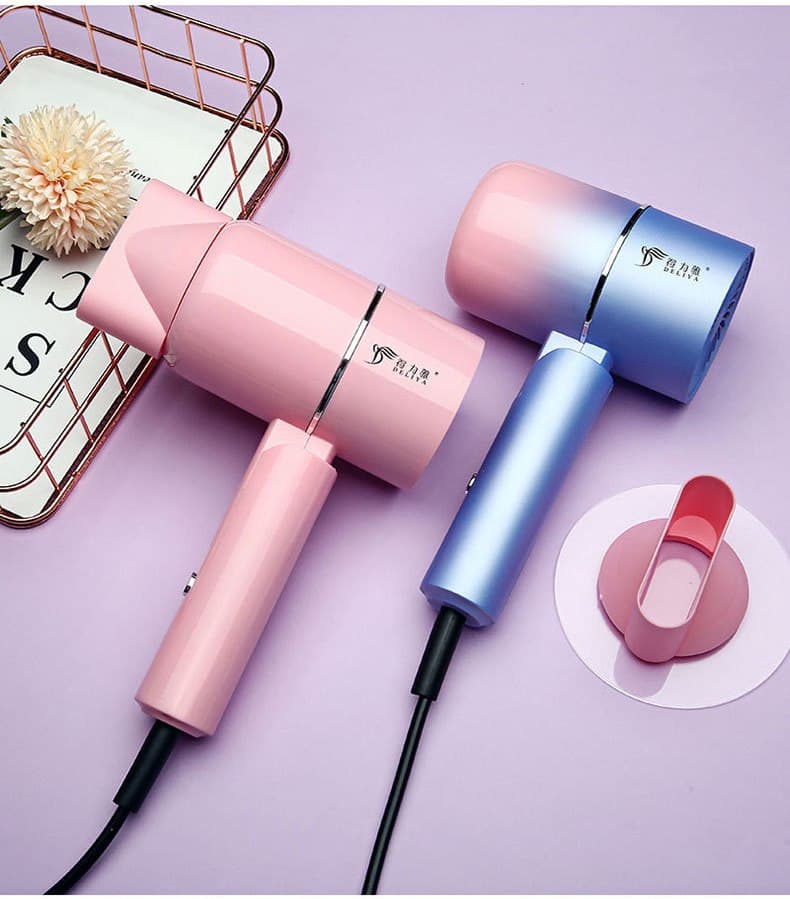 Máy sấy tóc, máy sấy mini deliya máy sấy tóc 2 chiều dly-2600 công suất 1000w, tặng kèm đầu sấy tạo kiểu -bảo hành 12 tháng