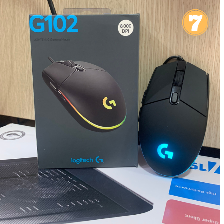Chuột gaming chuột chơi game g102 logitech led rgb có dây độ nhạy cao