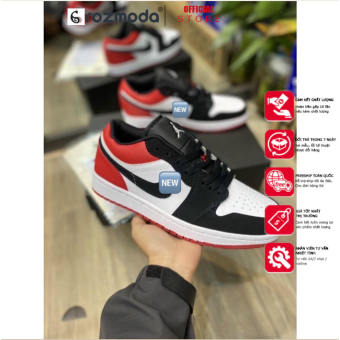 Giày Sneaker Cổ Thấp - Jordan 1 Low Black Toe Đen Đỏ