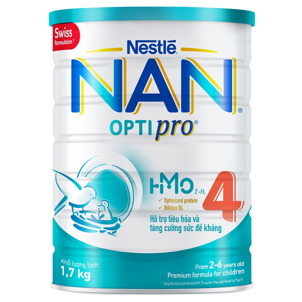 Sữa Nan Optipro 4 1.6kg, HMO 2-6 tuổi