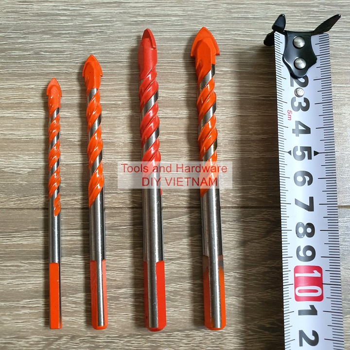 Bộ mũi khoan đa năng hãng Kapusi Nhật Bản các gồm 4 cây cỡ 12mm 10mm 8mm 6mm có tem chống hàng giả