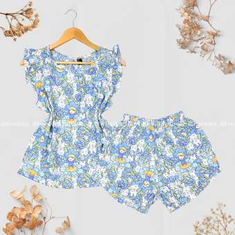 Đồ Tole Nữ Đùi Loại 1 VNXK F21 Mặc Nhà Đồ Ngủ, Đồ Bộ Lanh Đùi Cánh Tiên Tone Loại 1 VNXK 40-75kg