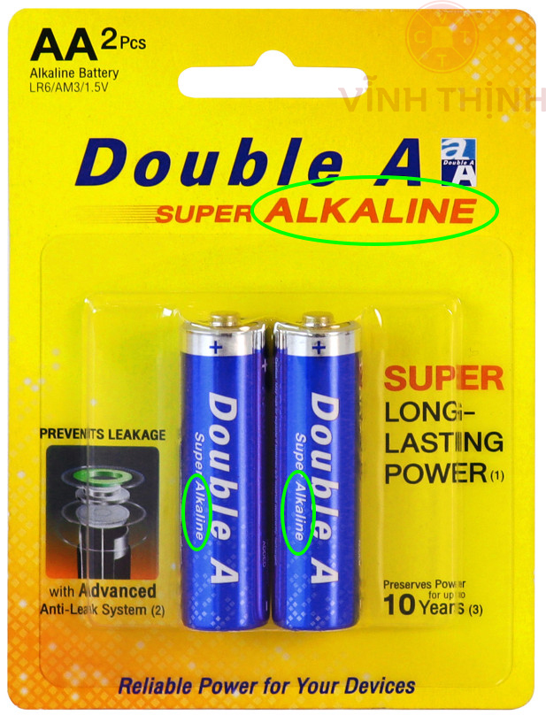 [HCM] Pin 2A , Pin 3A,. 2 Viên /1 Vỉ . Pin kiềm Double A Super Alkaline. Pin AA , Pin AAA . Mới 100% . Năng lượng bền bỉ đỉnh cao, không có hại cho sức khỏe. Pin Đồng Hồ, Pin Điều Khiển, Pin chuột máy tính, Pin Remote.