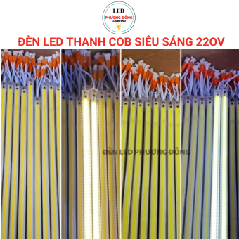 Đèn LED thanh COB 220V siêu sáng ĐỦ WAT