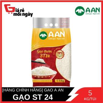 [HÀNG CHÍNH HÃNG] Gạo Thơm ST24 Gạo A An Túi 5 Kg