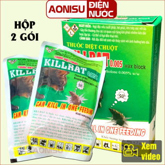 Thuốc Diệt Chuột Cực Mạnh KILLRAT HỘP 80G XANH LÁ Hàng Công Ty  - Bả Chuột Sinh Học, Thuốc Diệt Chuột Sinh Học, Kẹo Diệt Chuột  AONISU