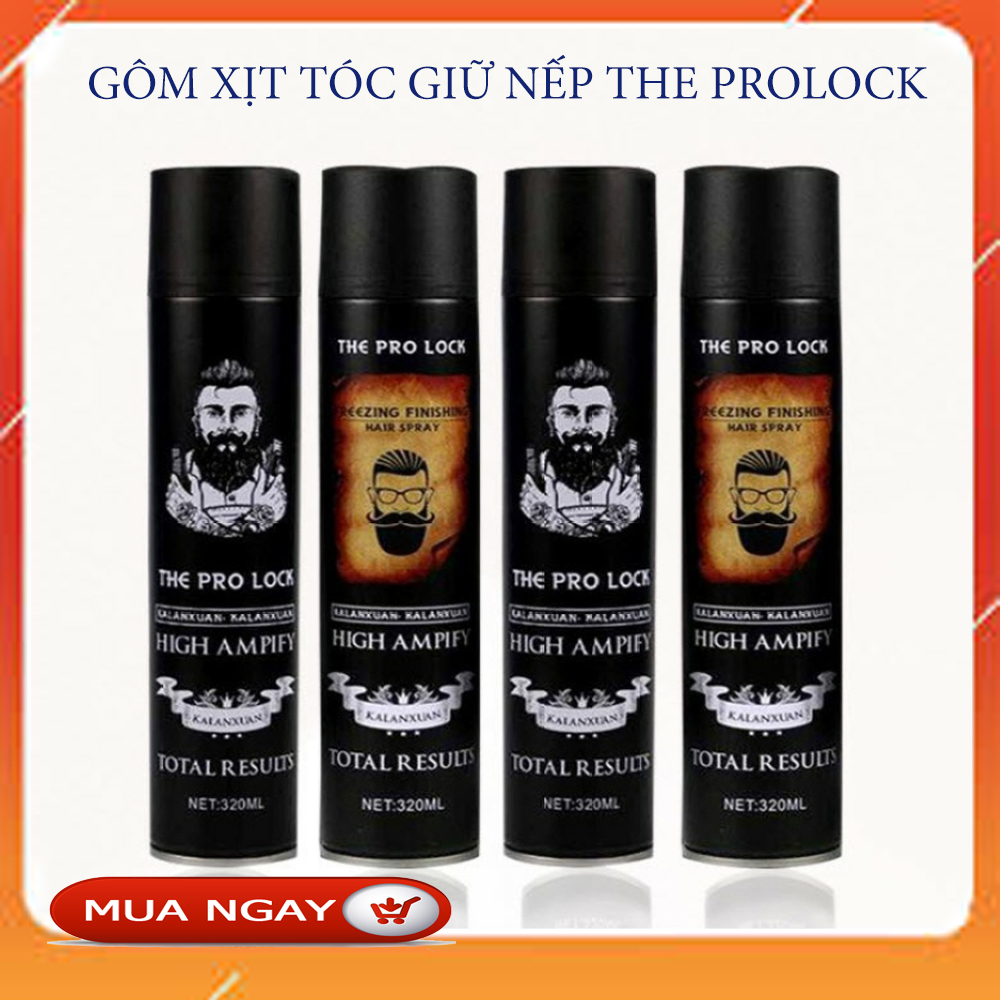 Gôm xịt tóc nam, gôm xịt tóc nữ. gôm xịt tóc the pro lock keo xịt tóc nam hương nam tính giữ nếp suốt 24h dễ tạo kiểu không gàu không ngứa nhờn