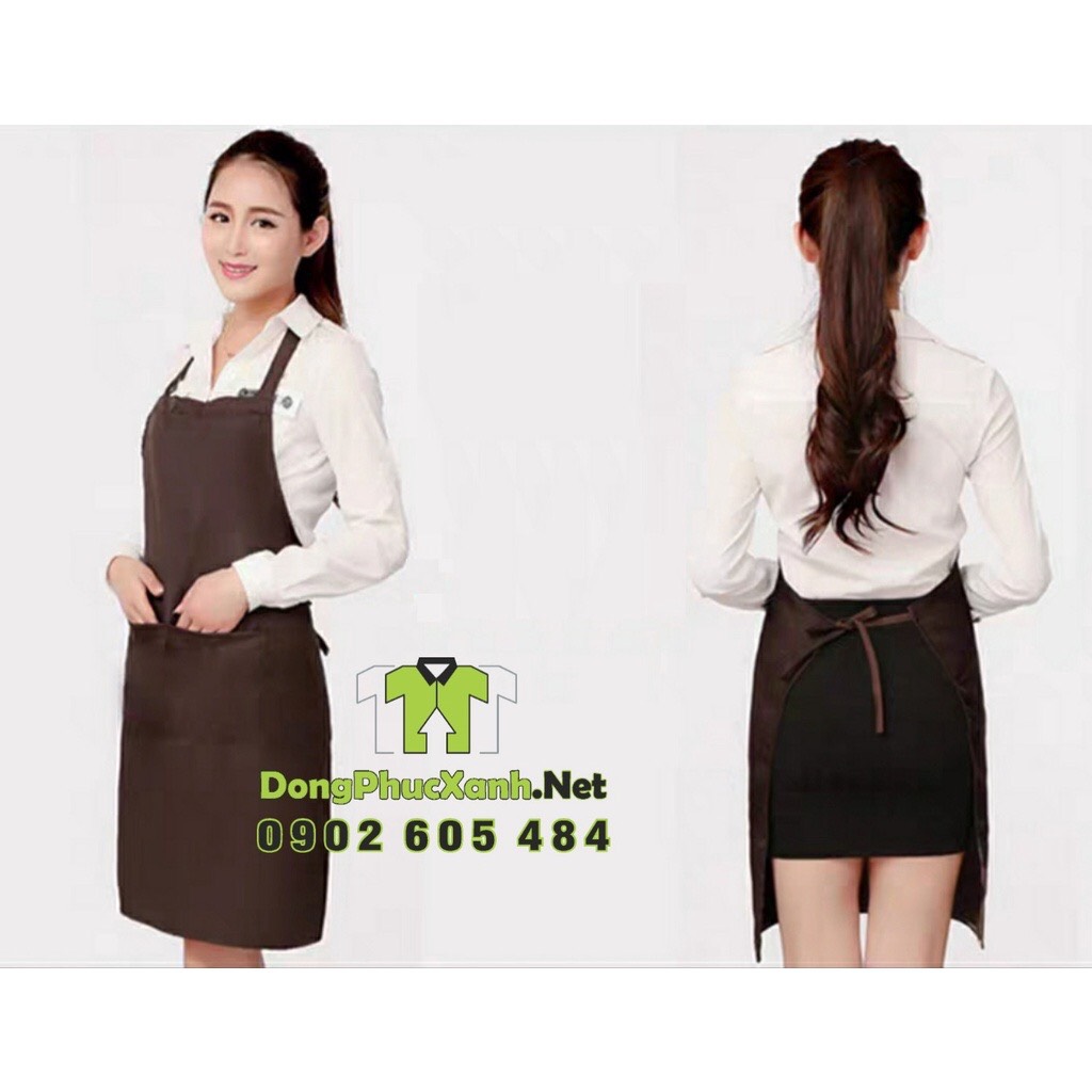 [HCM]Tạp dề màu cà phê giá Gốc tại Xưởng Tạp dề nâu Tạp dề trơn Tạp dề đồng phục Tạp dề nam nữ cao cấp