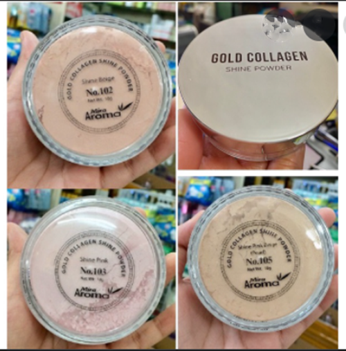 Phấn phủ bột Mira Aroma Gold Collagen Shine Powder kiềm dầu, che phủ tự nhiên 18g